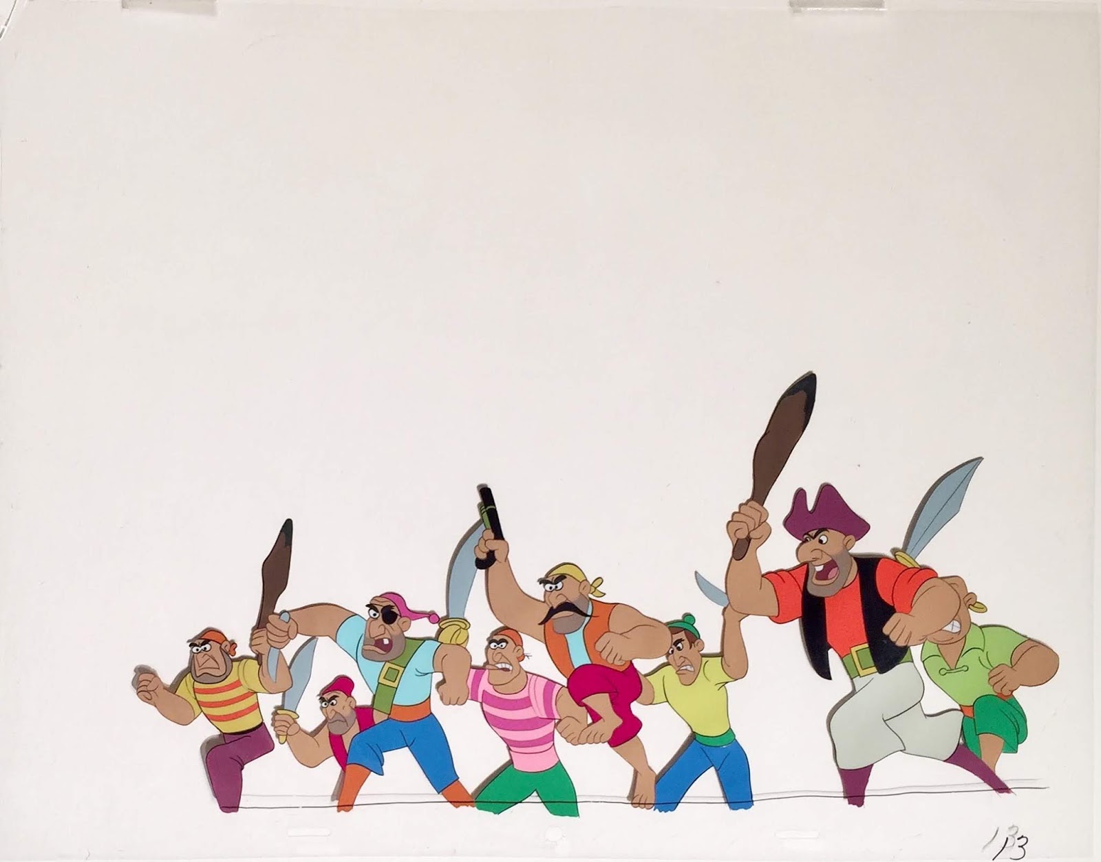 Animation Collection Original Production Animation Cel of Eight Pirates from Animation Collection Original Production Animation Cel of Eight Pirates from