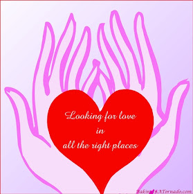 Looking for Love in all the Right Places, think small and you’ll find it. | Grapic property of www.BakingInATornado.com | #MyGraphics #ValentinesDay