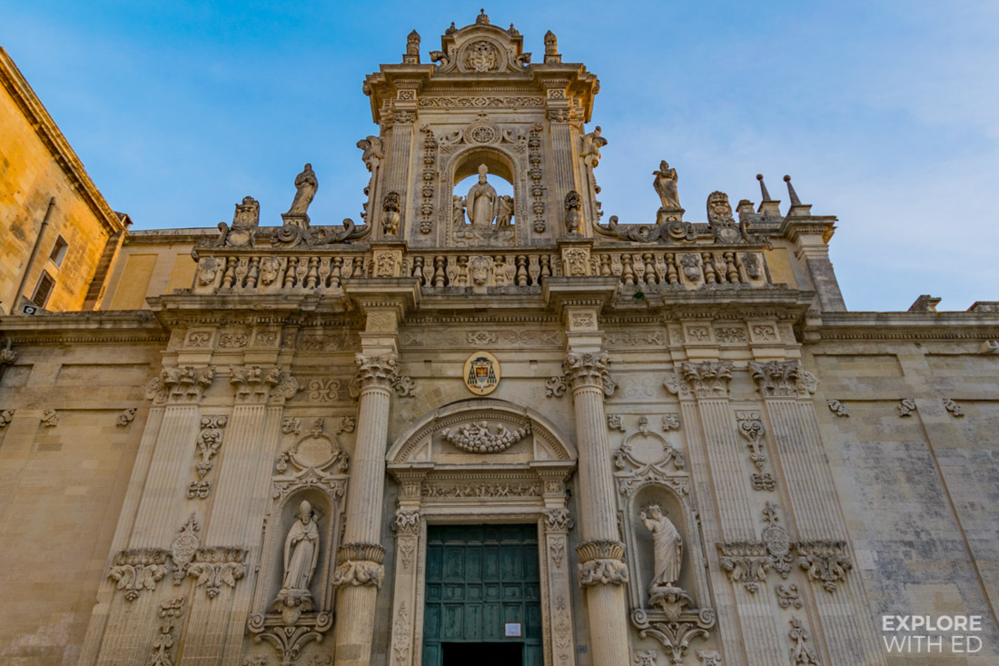 Lecce Cathedral exterior designed in the 17th century Baroque style