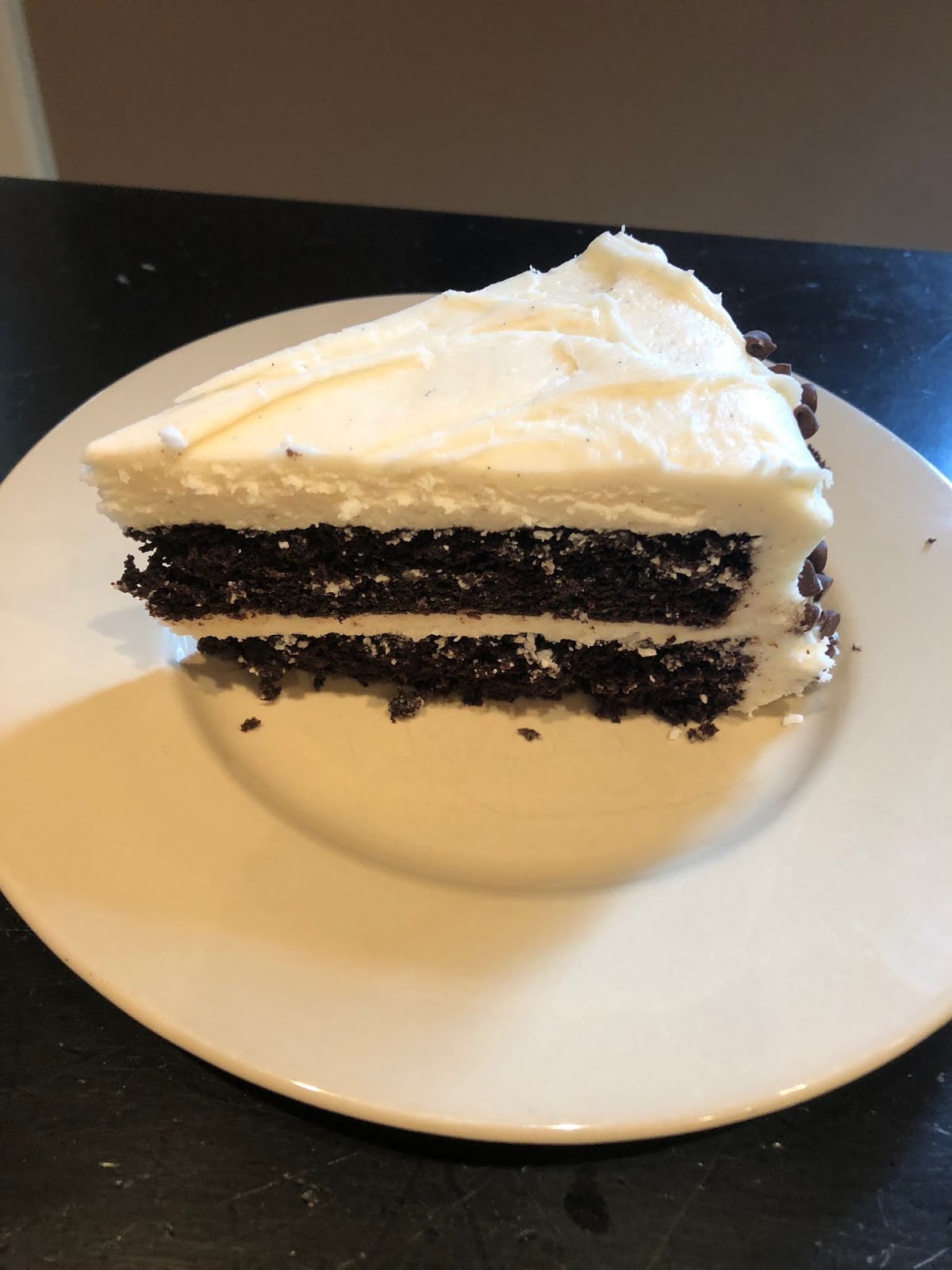 Chocolate Cake with Vanilla Frosting