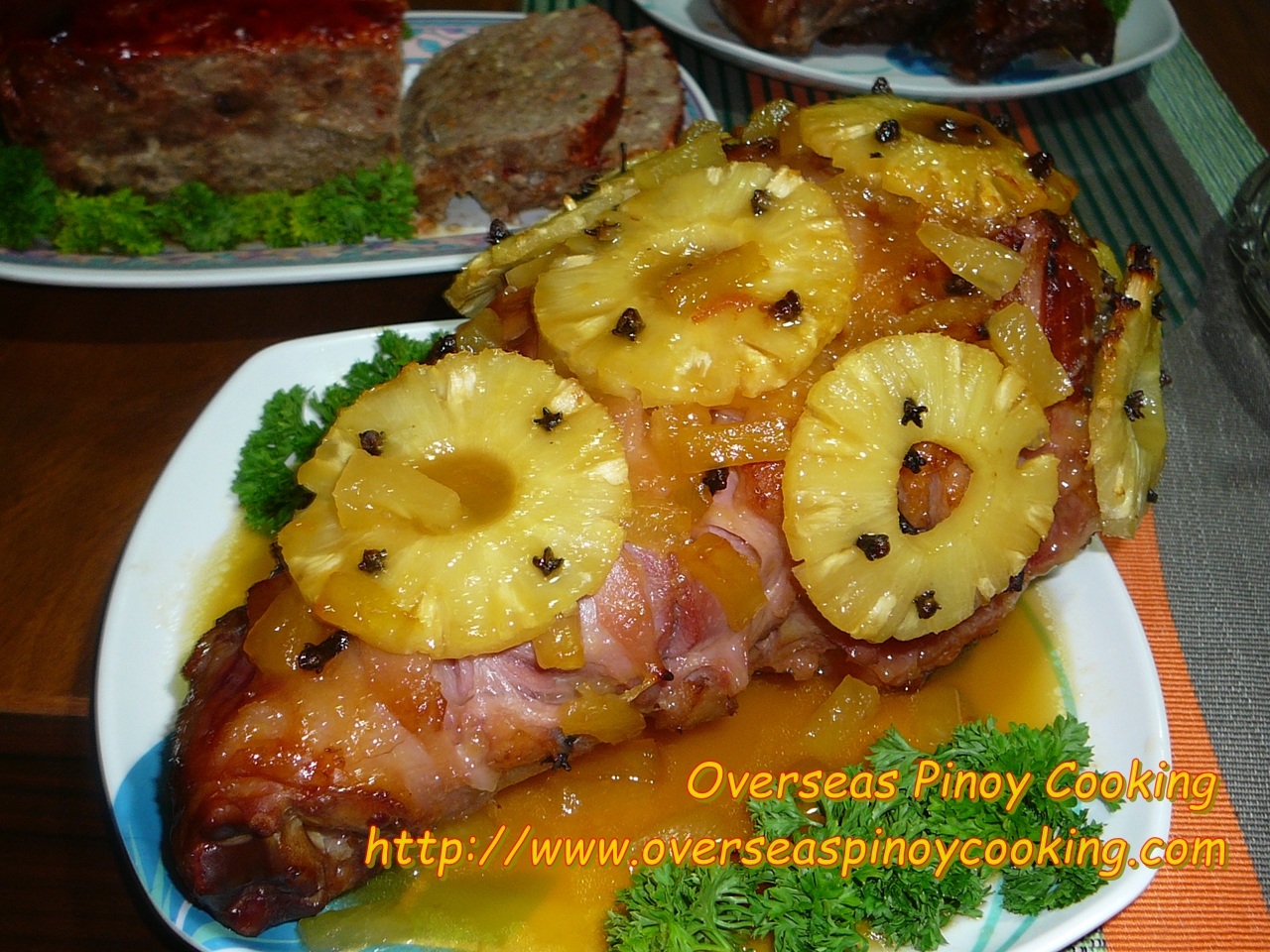 Pinoy Pineapple Glazed Ham, Pinoy Style Easter Ham