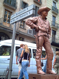 Barcelona Living Statues: Cowboy