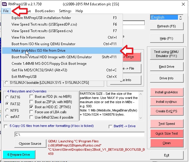 RMPrepUSB, Easy2Boot and USB booting Improved Plop! Boot ISO