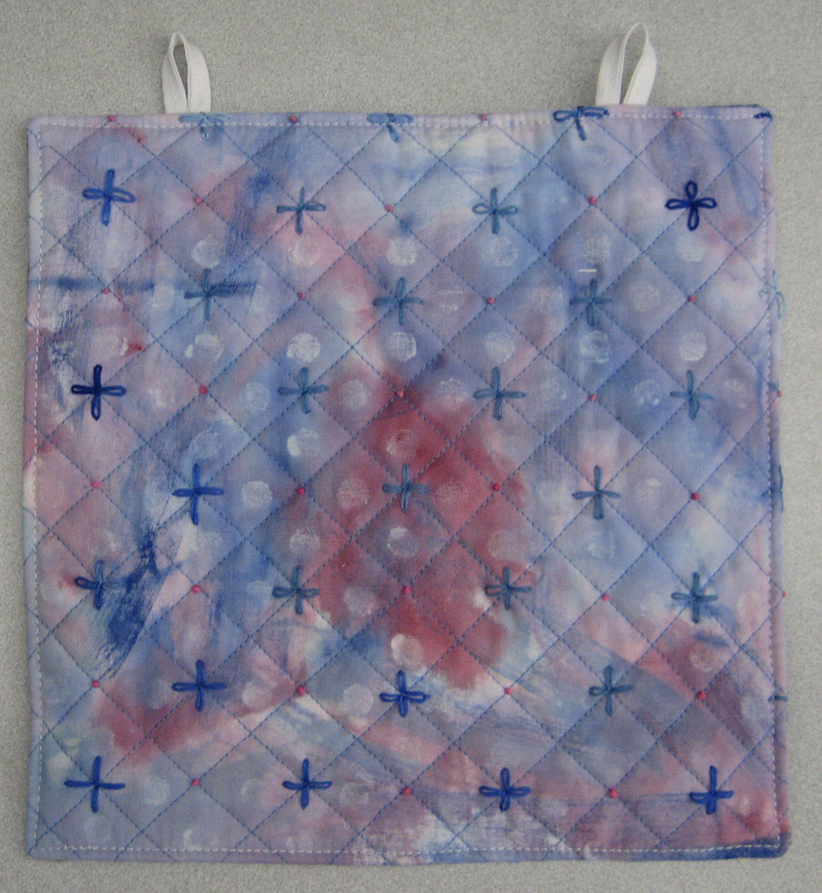 ART just do it! Mixed Media fabric wall hanging with a quote