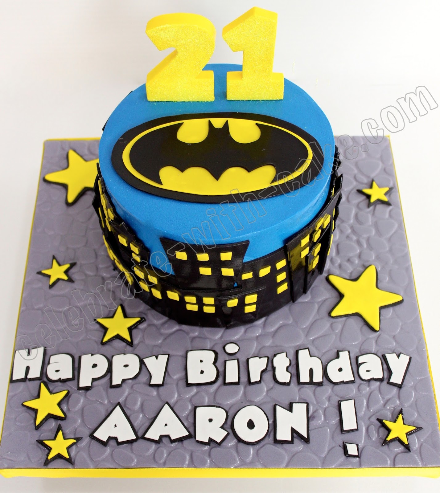 Celebrate with Cake!: 21st Birthday Batman single tier Cake