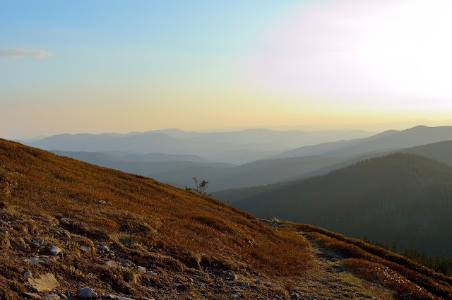Sunset in the mountains. Alone with the nature on Pilsko, Poland DSC 0016