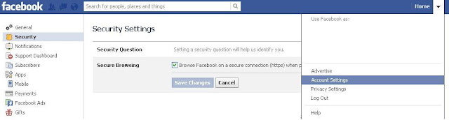 فيسبوك التصفح الآمن Secure Browsing