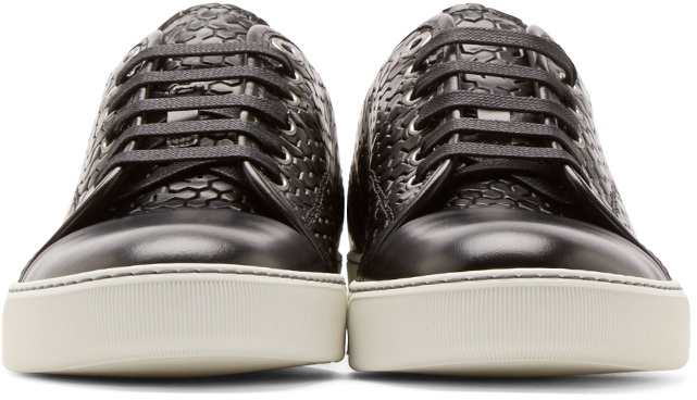 Enlightenment For The Feet: Lanvin Black Leather Labyrinth Sneaker ...