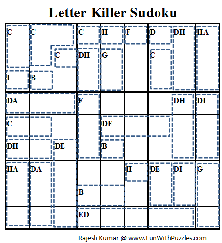 Letter Killer Sudoku (Daily Sudoku League #70)