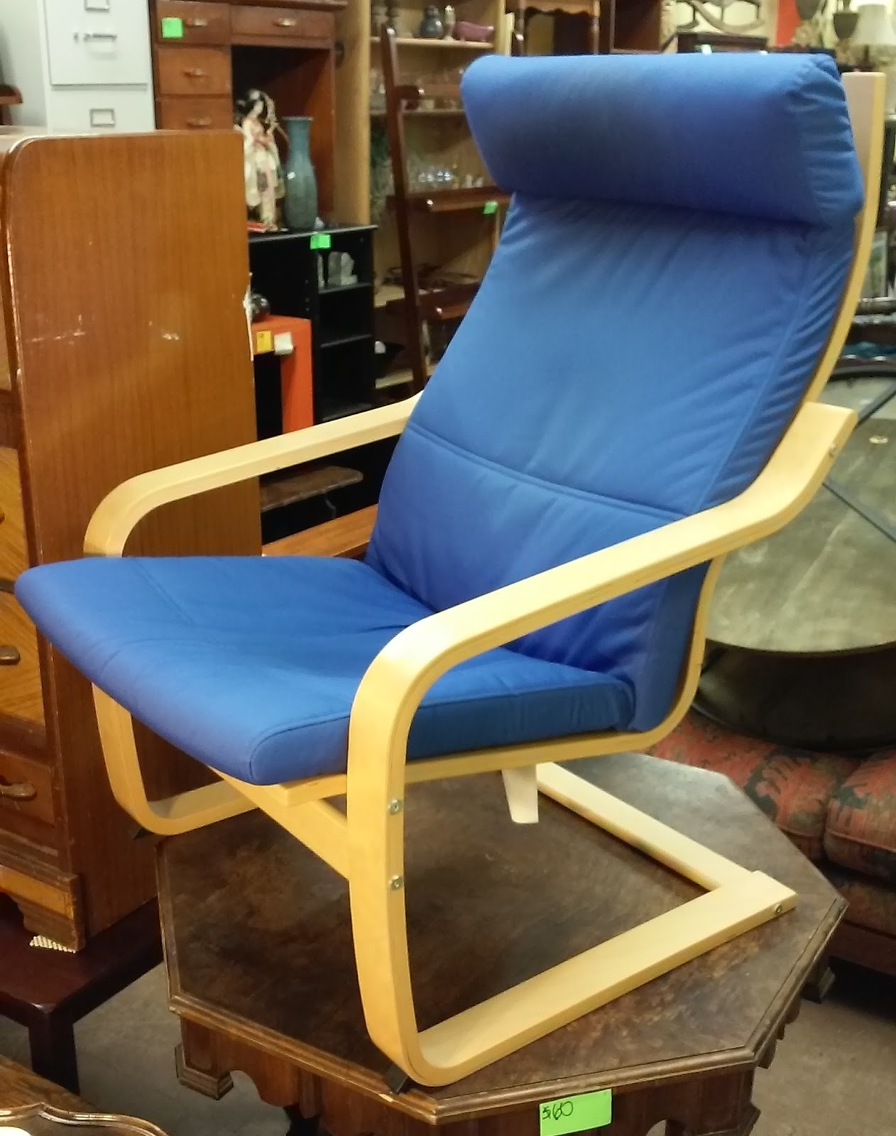 UHURU FURNITURE & COLLECTIBLES SOLD Brilliant Blue Ikea Poang Chair 40
