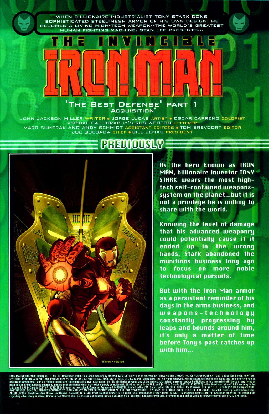 Read online Iron Man (1998) comic -  Issue #73 - 2