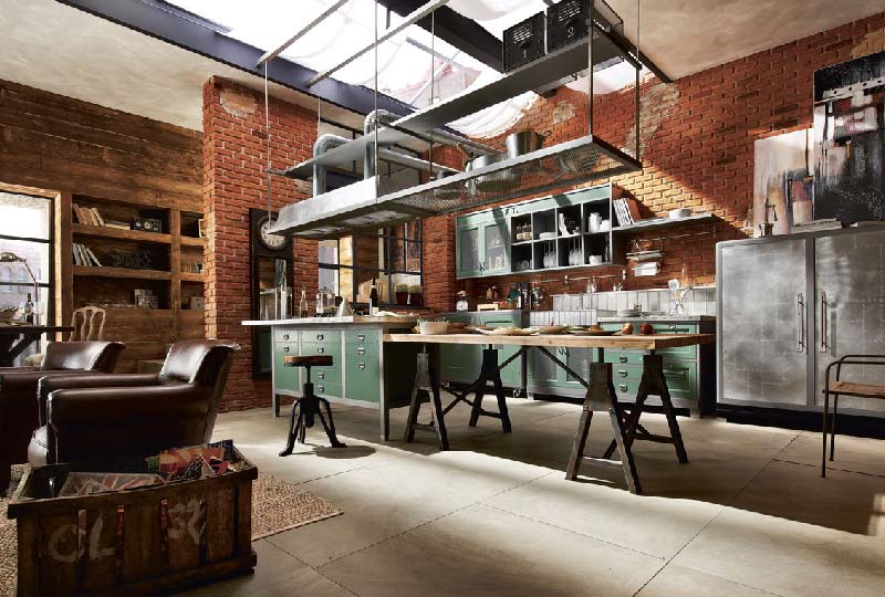 Cucina in stile industriale vintage: libertà espressiva e mix di ... Cucina in stile industriale vintage: libertà espressiva e mix di ...