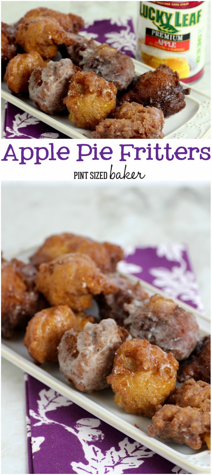 Homemade Apple Pie Fritters. Easier than you think and cheaper than buying them. #BakeThisHolidaySpecial