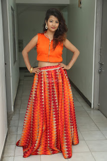 Shubhangi Bant in Orange Lehenga Choli Stunning Beauty ~  Exclusive Celebrities Galleries 008