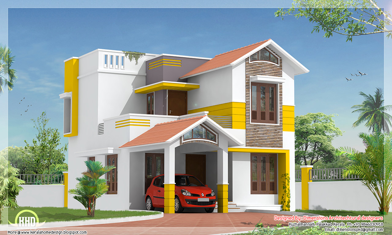 Beautiful 1500  square  feet  villa design  Kerala  home  