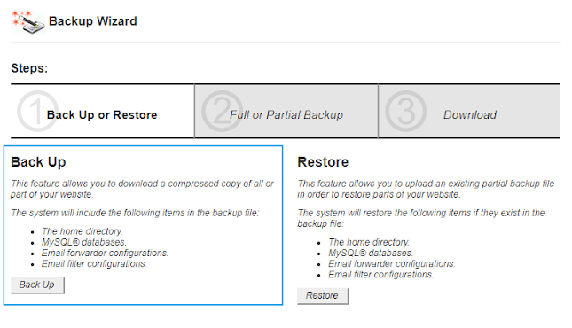 melakukan backup data