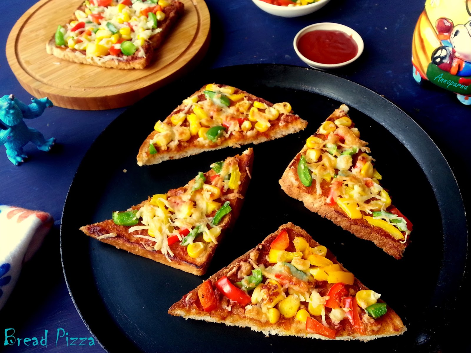 Annapurna Vegetable Bread Pizza Recipe