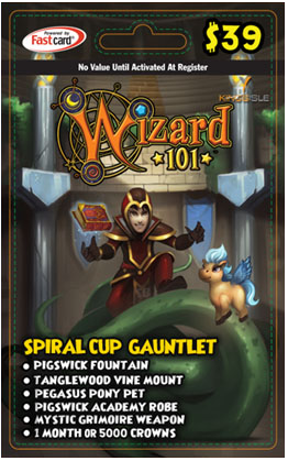 Wizard101 Spiral Cup Gauntlet Bundle Card