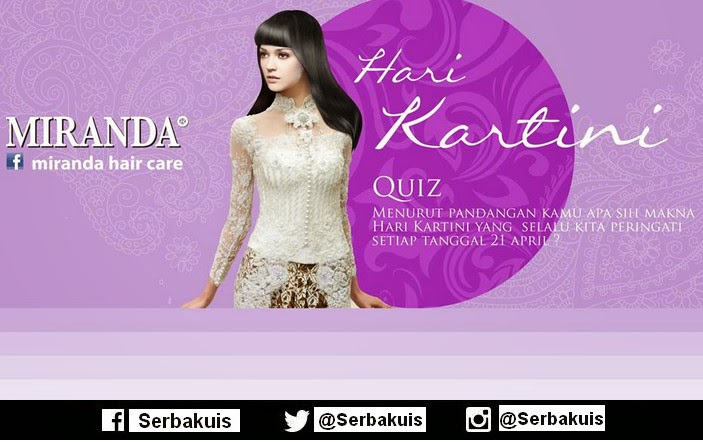 Kuis Facebook Kartini Day Hadiah 3 Merchandise Miranda