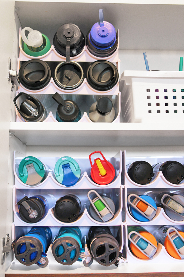 {five minute friday} Water Bottle Storage Blue i Style Creating an Organized & Pretty, Happy