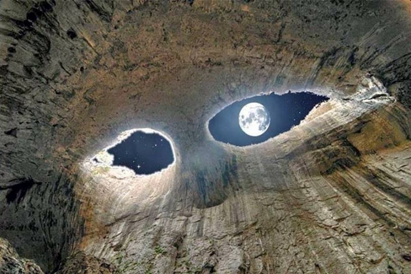Prohodna is a karst cave Bulgaria, located in the Iskar Gorge near the village of Karlukovo in Lukovit Municipality, Lovech Province. The cave is known for the two eye-like holes in its ceiling, known as the Eyes of God or Oknata.