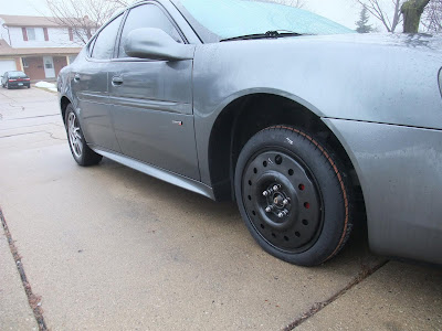 space saver tire on the car, new tire