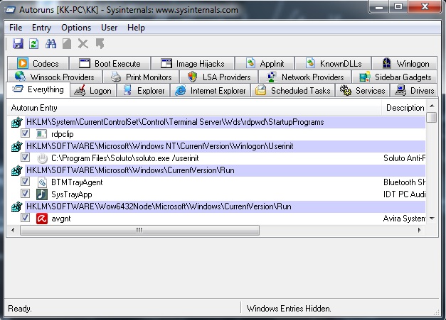 AutoRuns - Controle as suas aplicações Windows