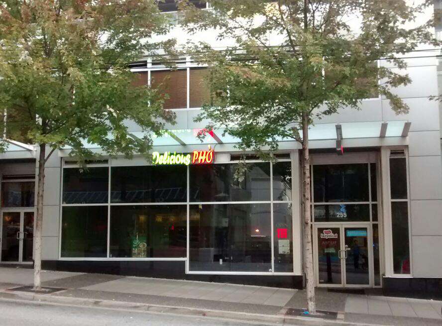 Menu at Tim Hortons cafe, Vancouver, 463 Robson St
