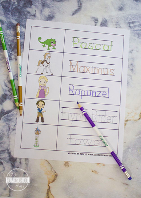 FREE Rapunzel Worksheets for Kids