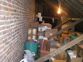 loft attic storage cardboard boxes