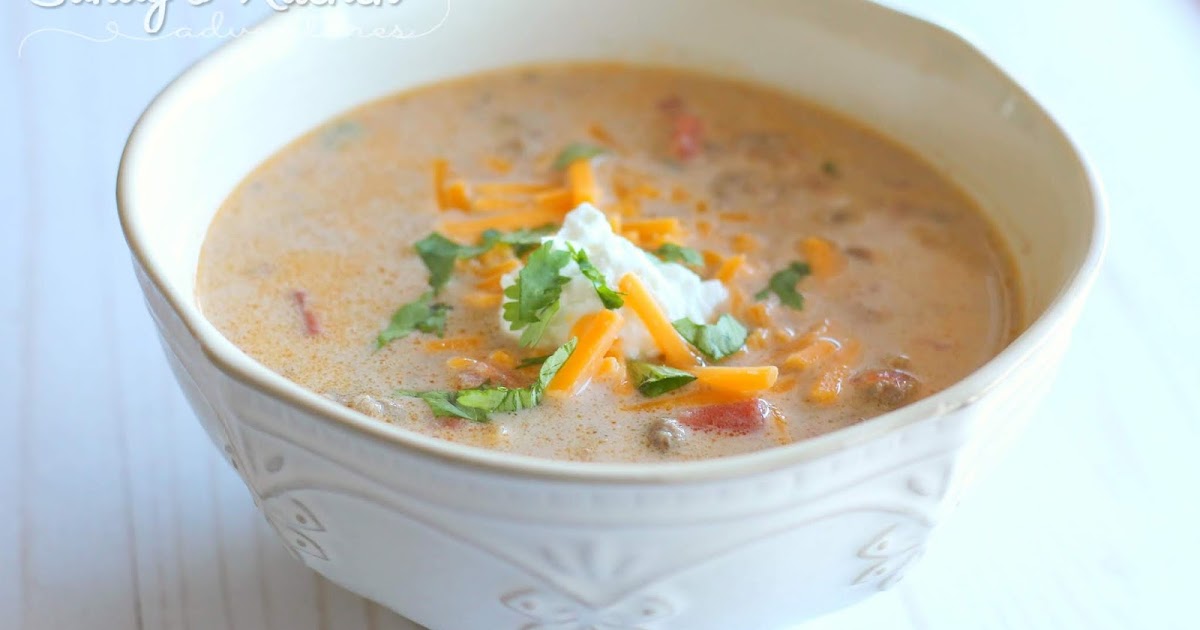 Crock Pot Beef Taco Soup | Sandy's Kitchen