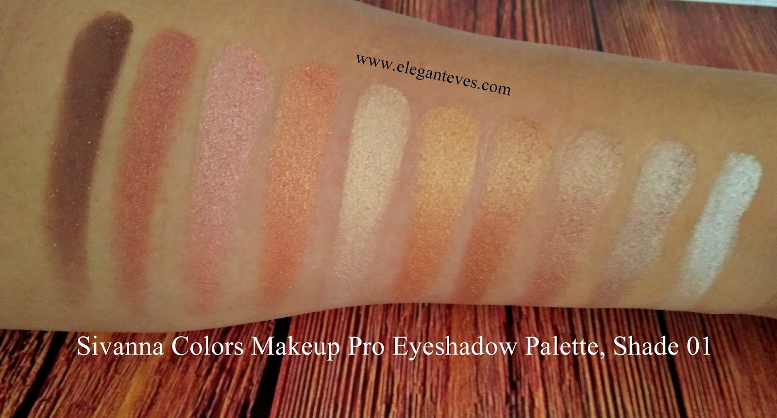 Sivanna Colors Makeup Studio Pro Eyeshadow palette01 Review, Swatches