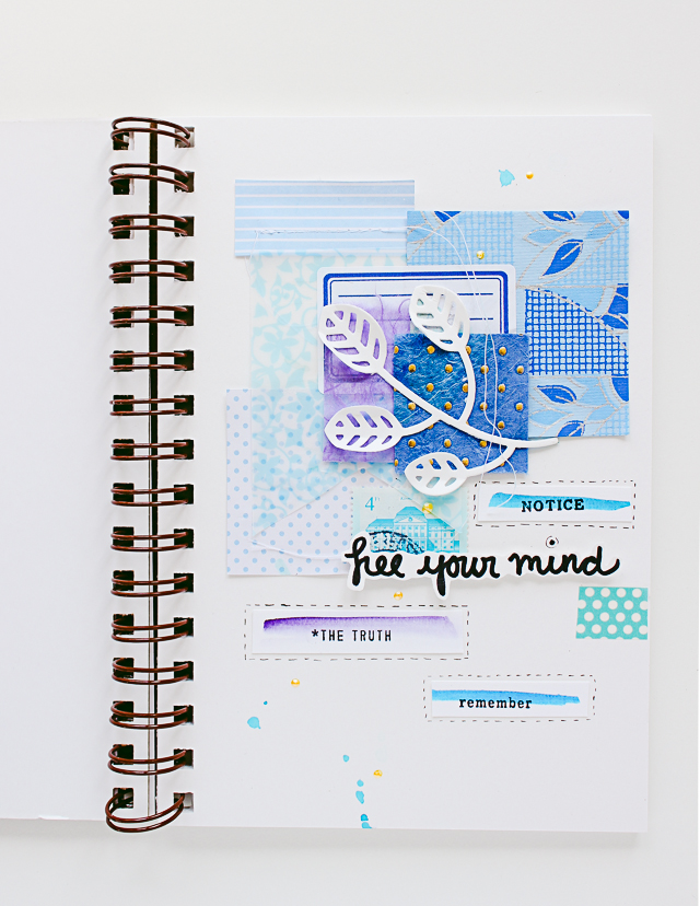 creating with janna: art journal paper collage