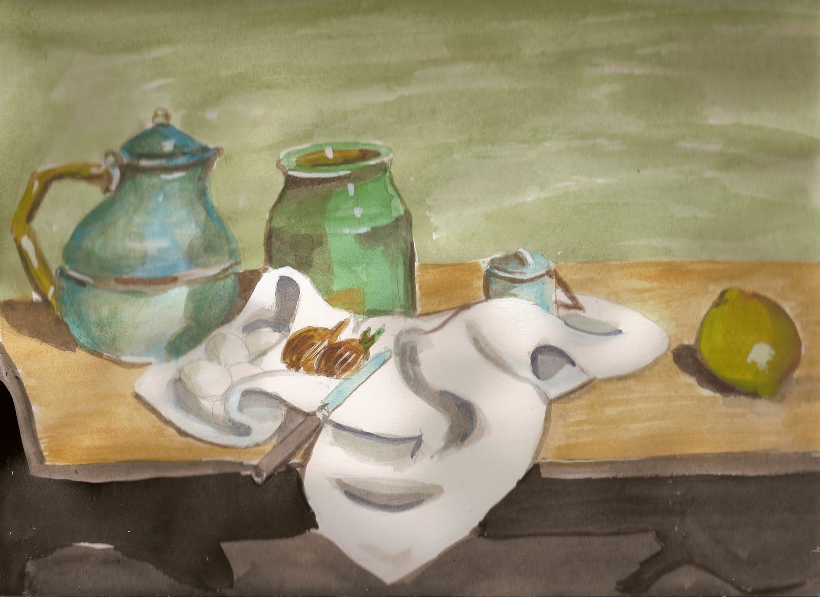 Black Stools And Blueberries