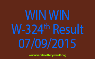 WIN WIN W 324 Lottery Result 7-9-2015