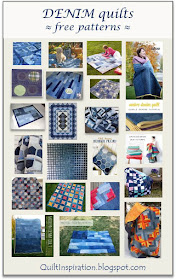 Quilt Inspiration: Free pattern day ! Denim quilts