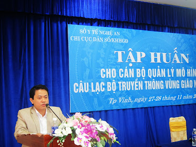 Chi cục Dân số-KHHGĐ tỉnh Nghệ An tập huấn cho cán bộ quản lý mô hình Câu lạc bộ truyền thông vùng giáo năm 2013