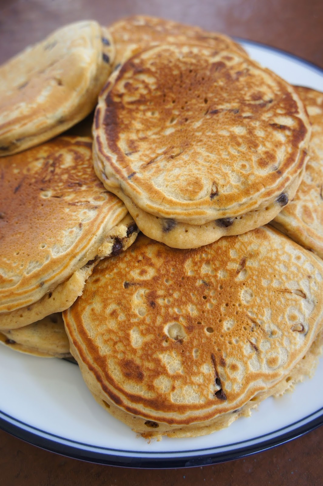Savory Sweet and Satisfying Peanut Butter Chocolate Chip Pancakes with