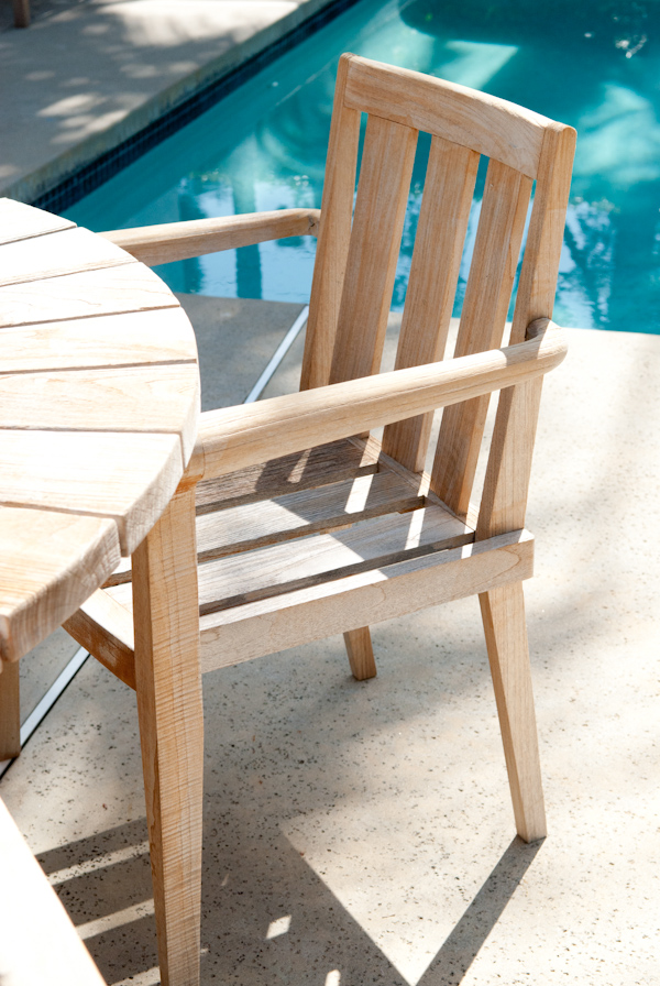 heygreenie TEAK outdoor furniture + Tropitone Chaise Lounges