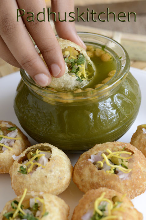 Pani Puri Recipe-How to make Pani Poori-Golgappas-Chaat Recipes ...