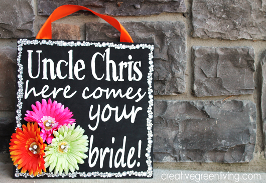 Black And Bright Wedding Here Comes Your Bride Sign Tutorial Black And Bright Wedding Here Comes Your Bride Sign Tutorial