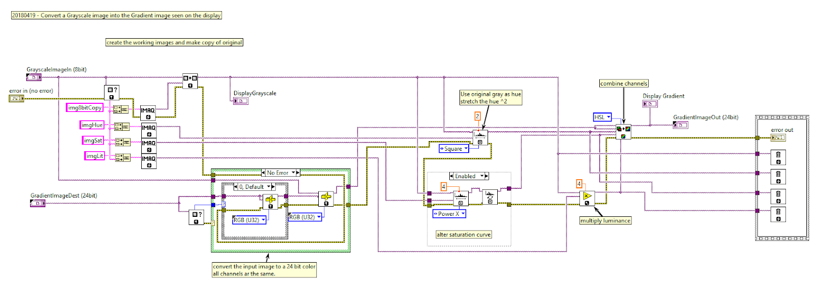 Moonlight savings time Grayscale height map to color gradient conversion.
