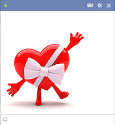 Heart as gift for Facebook