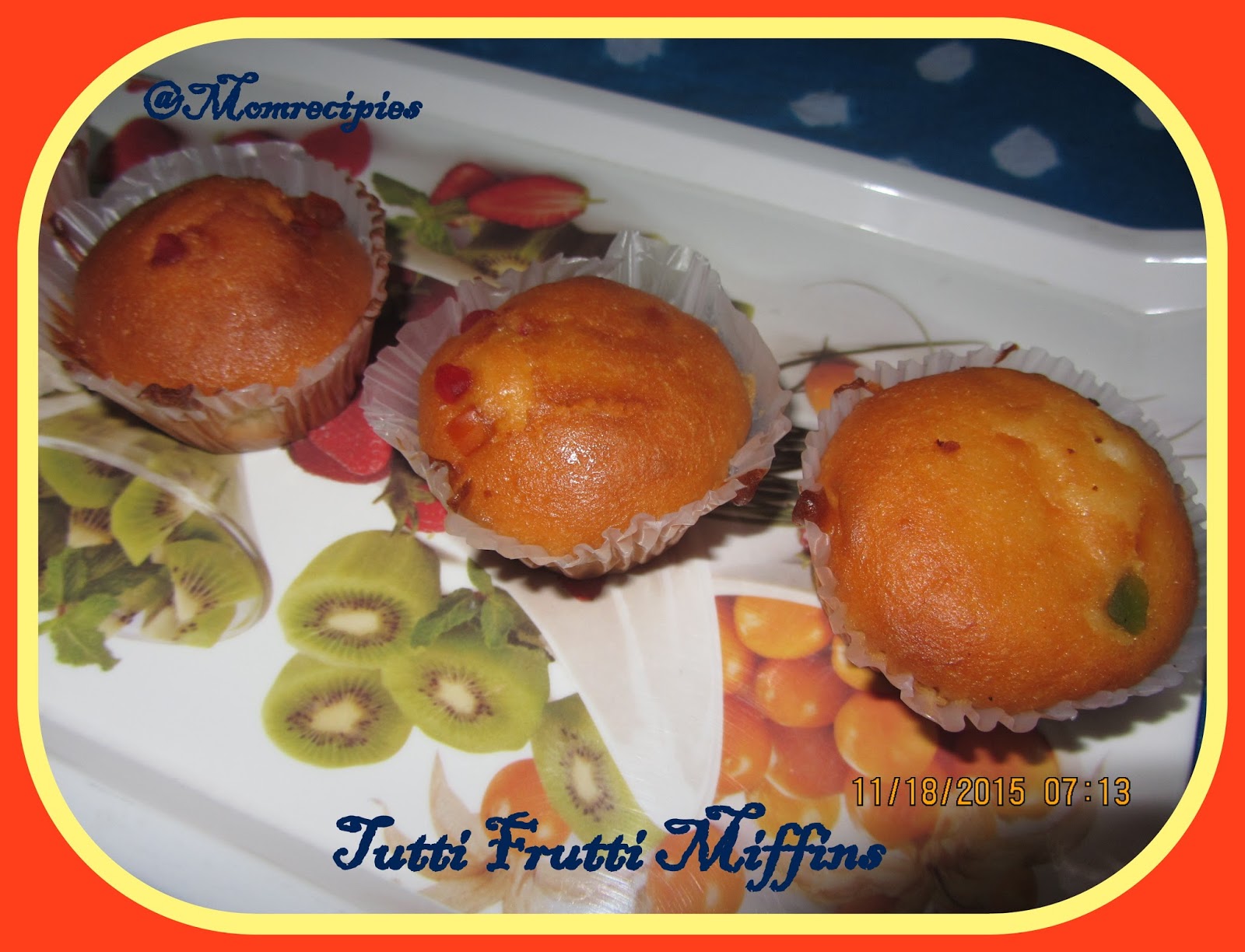 Mom&amp;#39;s Recipies: Eggless Tutti Frutti Muffins Recipe ! Easy Christmas ...