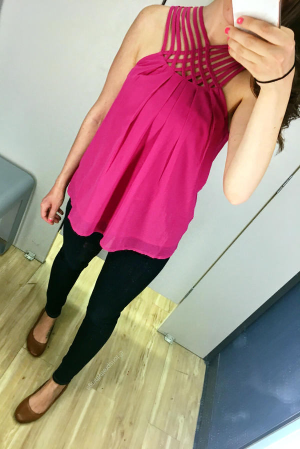 Neon Pink Top - Marshalls fitting room looks  - Tori's Pretty Things Blog
