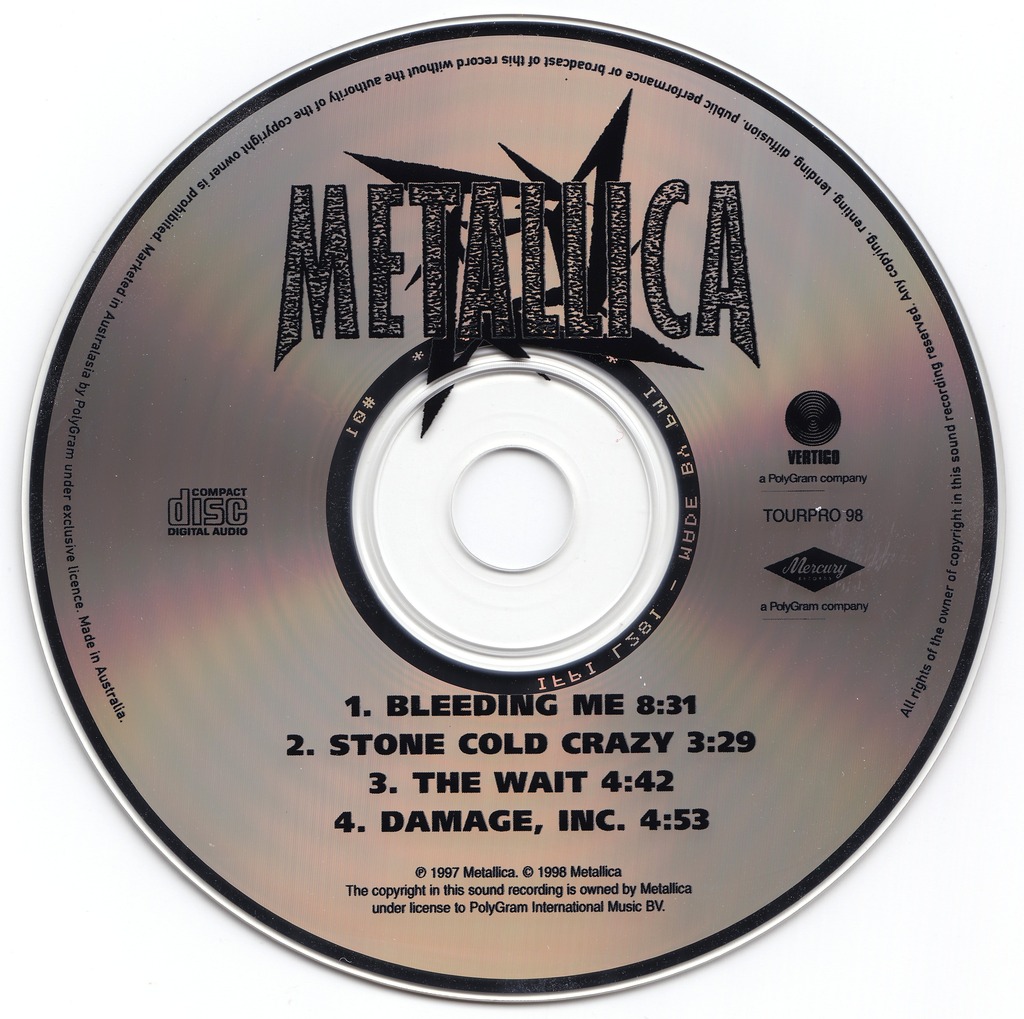 Metallica flac. Metallica CD Singles. Металлика 1998. Metallica 1998 Live. Stone Cold Crazy.