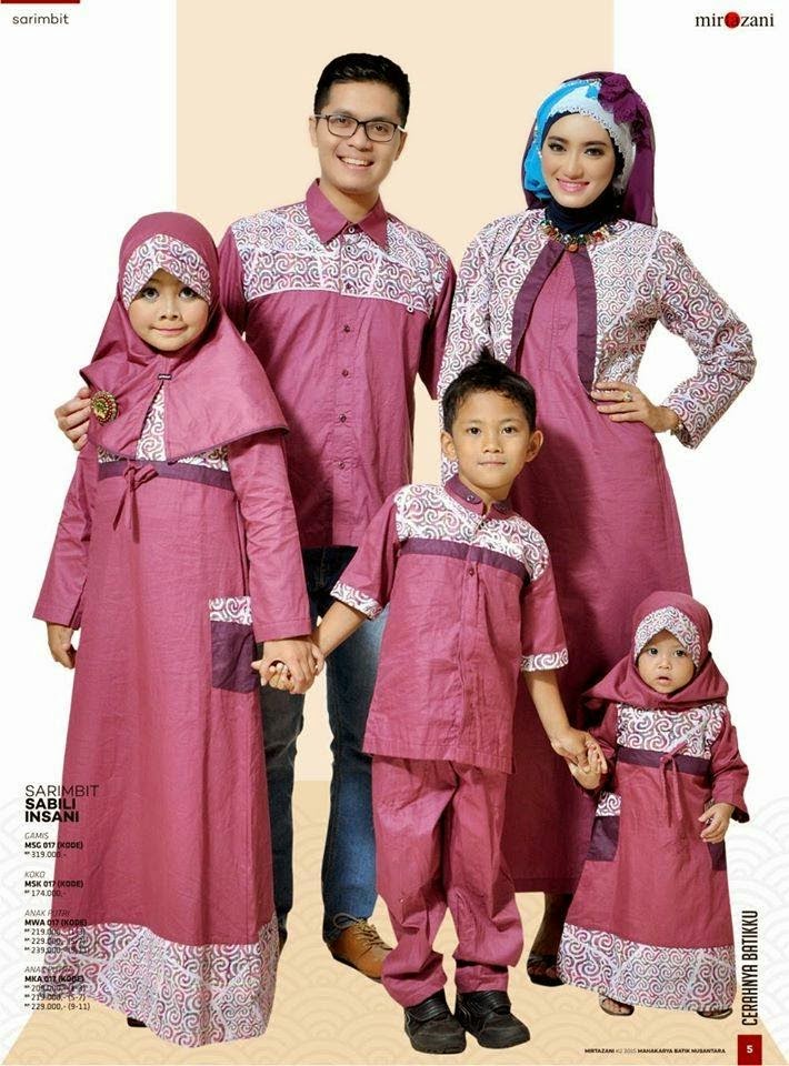 Model baju keluarga kembaran untuk lebaran Gaya Masa 