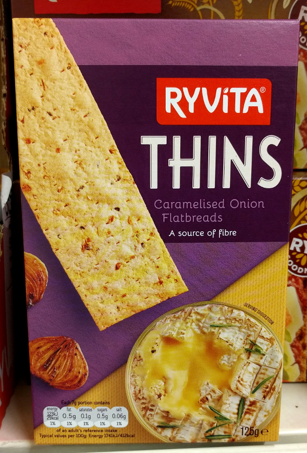 Ryvita Thins Caramelised Onion Flatbreads