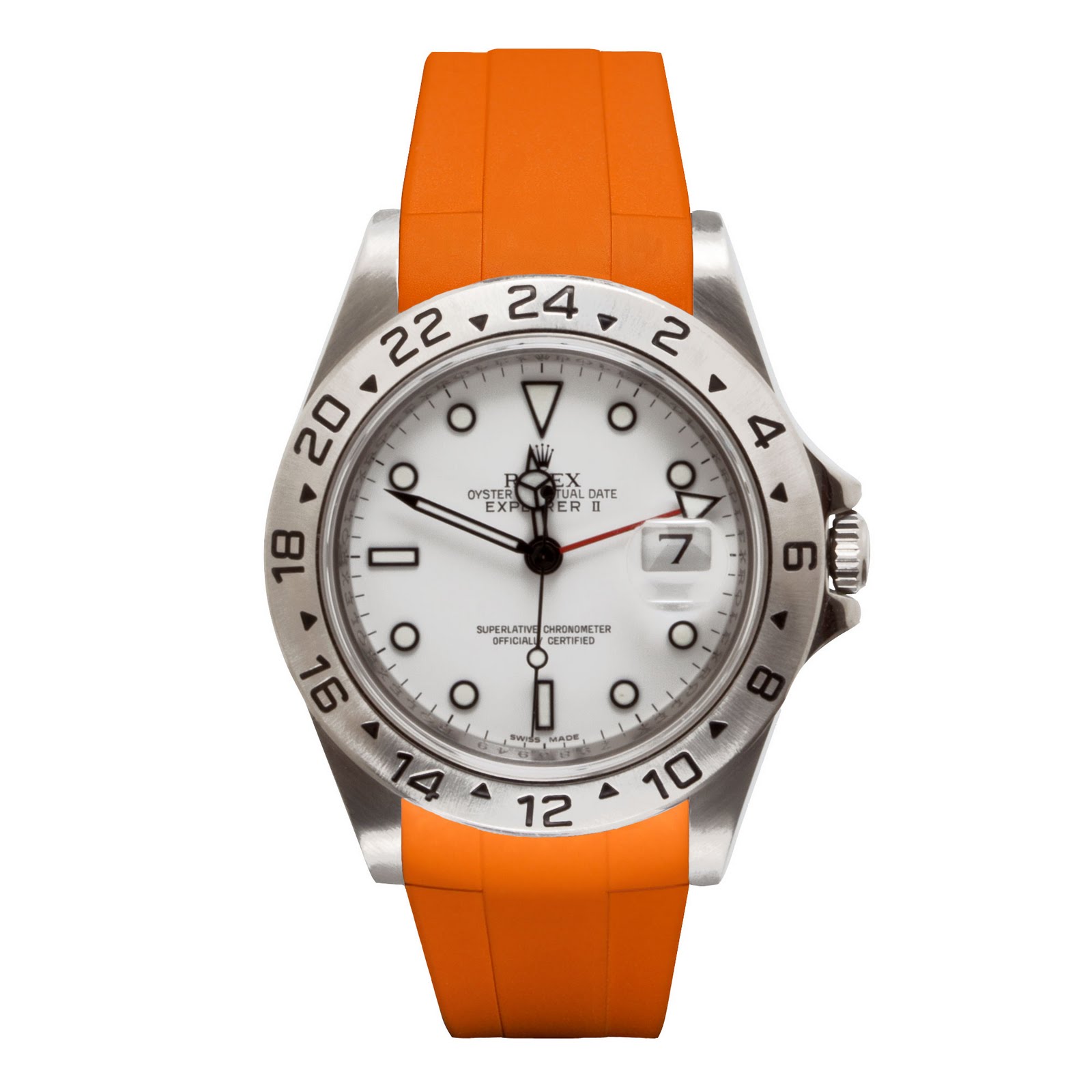 rolex explorer orange strap