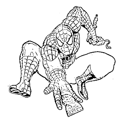 spiderman coloring pages web shot